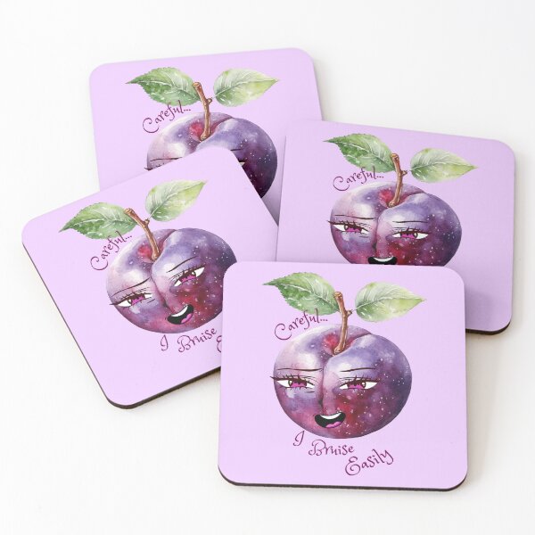 Item preview,  Kawaii Pretty Naughty Purple Plum Fruit designed and sold by DizzyButterfly.