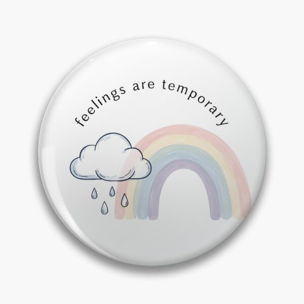 Item preview, Feelings Are Temporary – Soft Rainbow Mental Health Reminder designed and sold by Milipino.