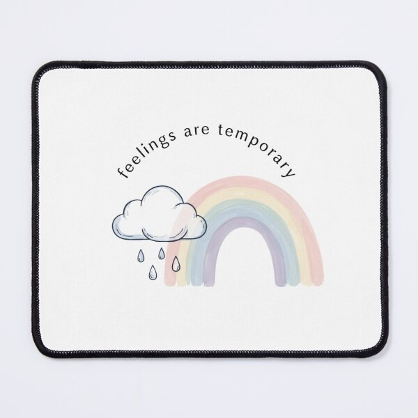 Item preview, Feelings Are Temporary – Soft Rainbow Mental Health Reminder designed and sold by Milipino.