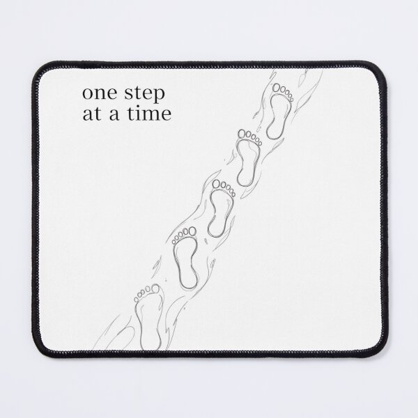 Item preview, One Step At A Time – Minimalist Mental Health Reminder designed and sold by Milipino.