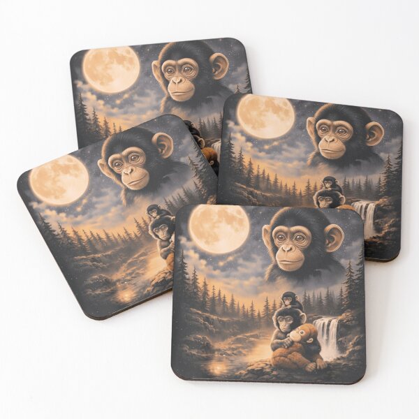 Item preview, Punch Monkey Moon 90s Retro Animal Vintage Aesthetic designed and sold by VGAfanatic.
