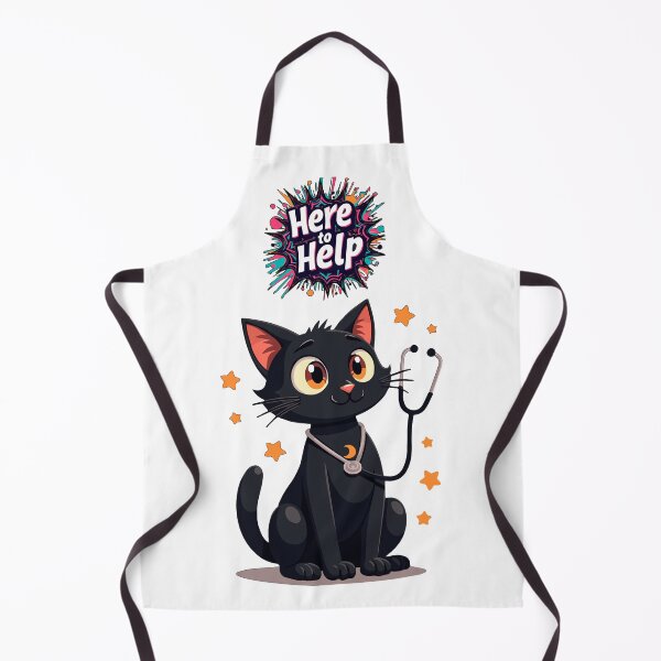 Item preview, Helpful Doctor Black Cat Supportive Message Art designed and sold by Black Cat Merch Company.