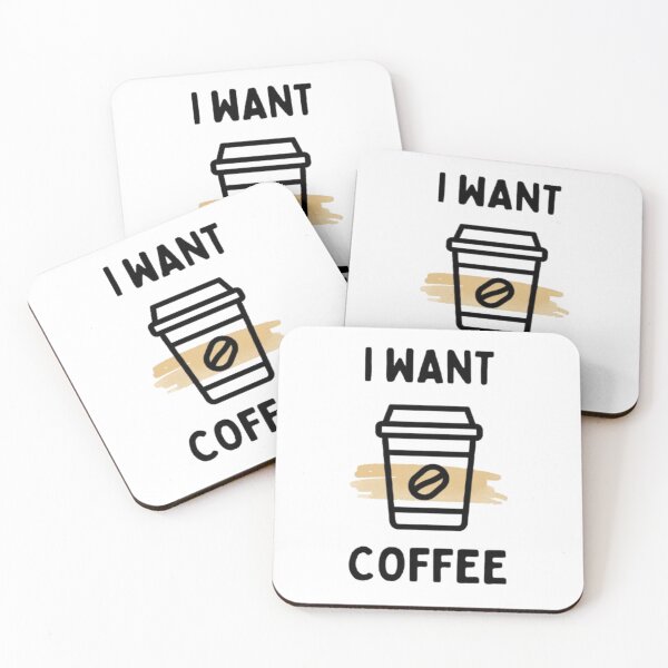 Item preview, I WANT COFFEE - Minimalist Aesthetic Coffee Mug designed and sold by CoffeeCat110.