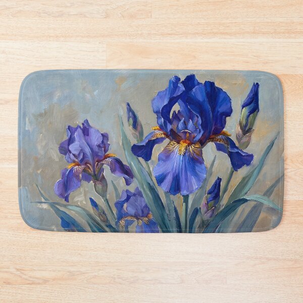 Item preview, Elegant Purple Irises – Oil Painting designed and sold by DesignAnother.