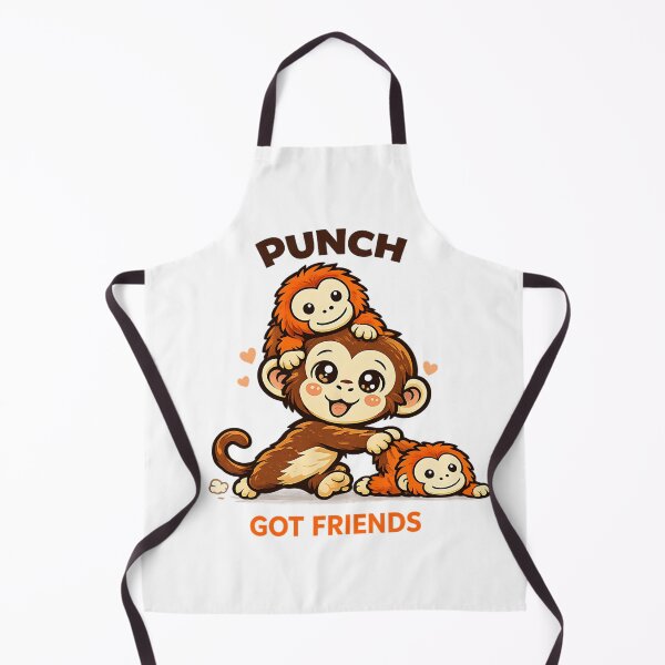 Item preview, Punch The Monkey Friends Cartoon Illustration Cute Kawaii Wholesome Energy designed and sold by Thread-Riot.