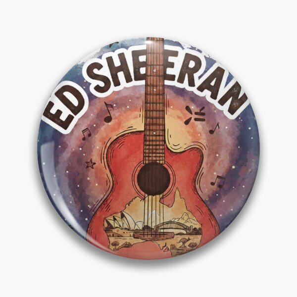 Item preview, Ed Sheeran Australia Tour 2026 – Watercolor Guitar & Sydney Skyline Souvenir designed and sold by Dimu Co..