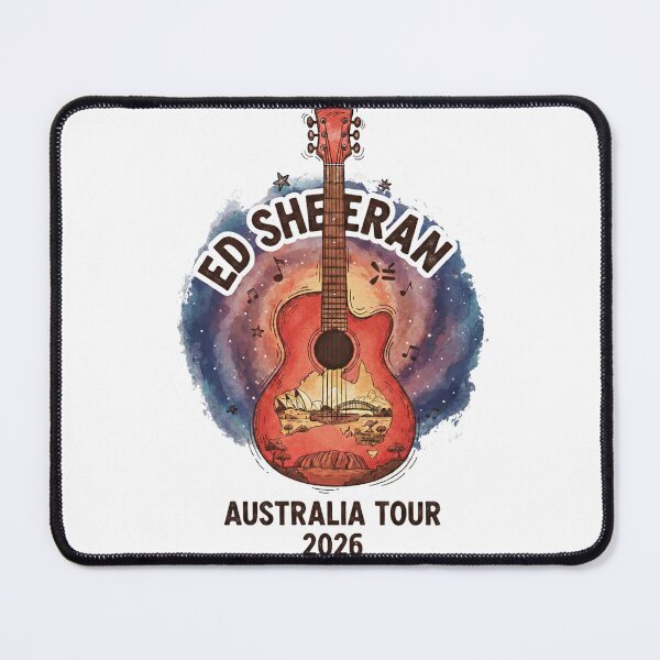 Item preview, Ed Sheeran Australia Tour 2026 – Watercolor Guitar & Sydney Skyline Souvenir designed and sold by Dimu Co..