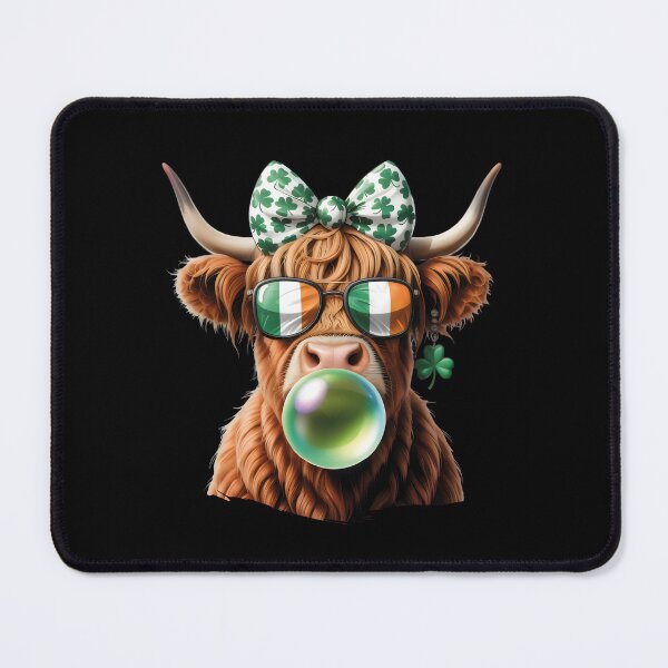 Item preview, St Patricks Day Irish Highland Cow Bubblegum designed and sold by Betsytiptoe.
