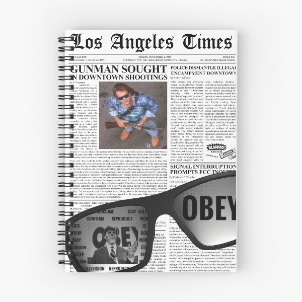 Item preview, "They Live" Movie - Newspaper front page memorabilia designed and sold by Corvid Media Creation.