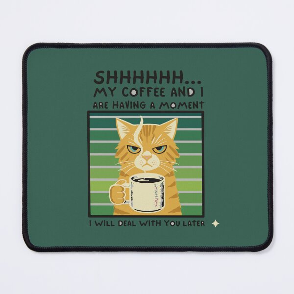 Item preview, T-shirt cat drinking coffe designed and sold by Loves4paws.