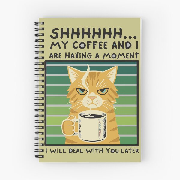 Item preview, T-shirt cat drinking coffe designed and sold by Loves4paws.