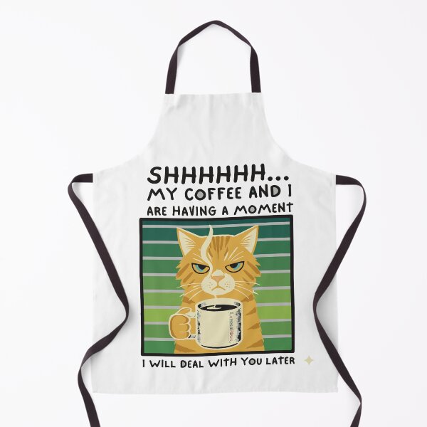 Item preview, T-shirt cat drinking coffe designed and sold by Loves4paws.