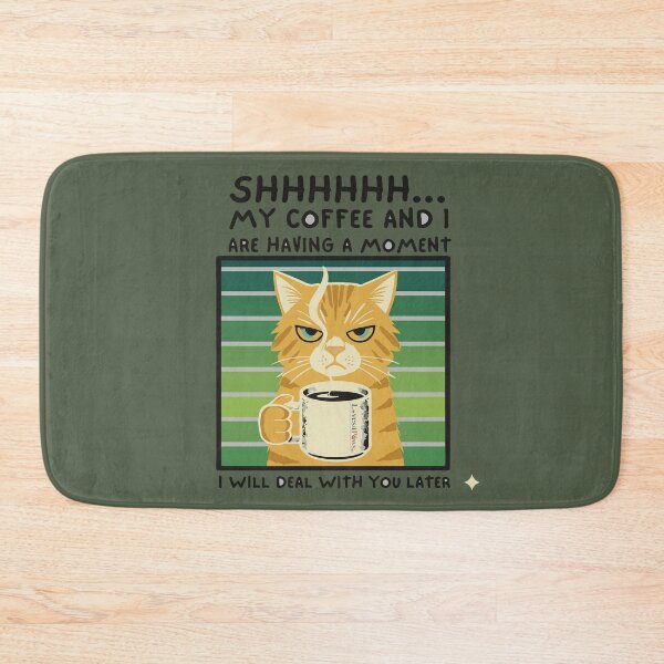 Item preview, T-shirt cat drinking coffe designed and sold by Loves4paws.