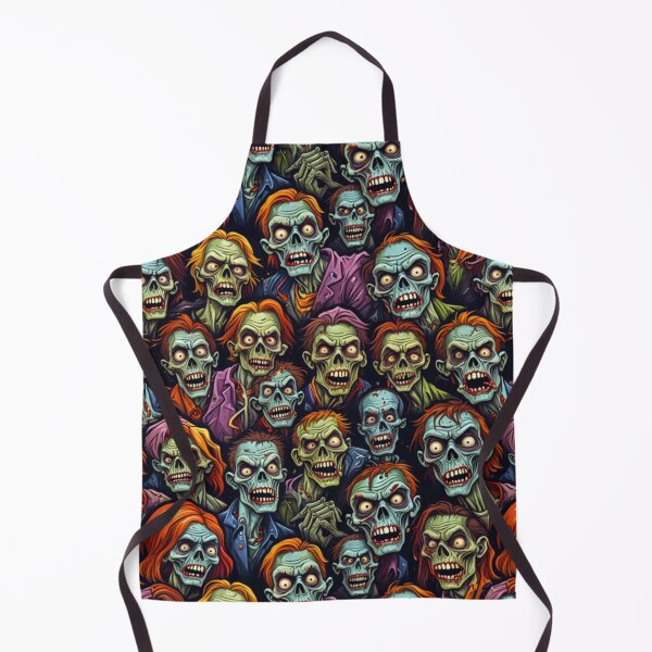 Item preview, Stylized Zombie Crowd Pattern – Horror Suits designed and sold by Fabricbella.