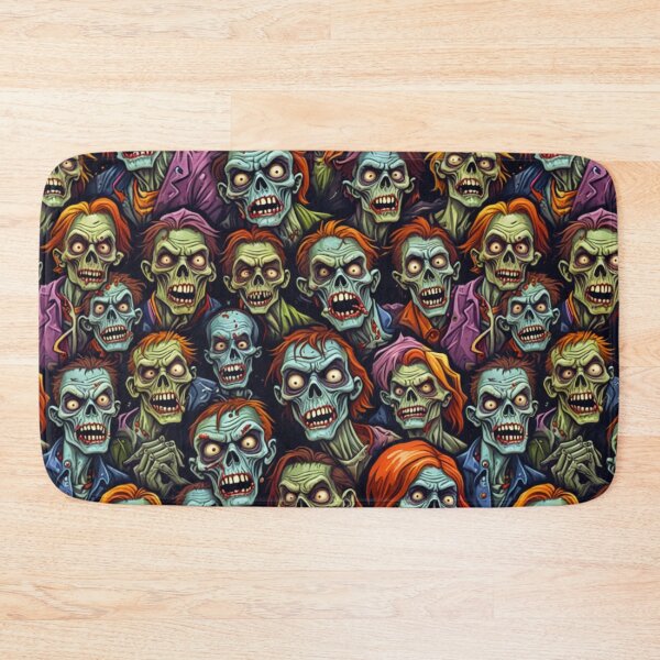 Item preview, Stylized Zombie Crowd Pattern – Horror Suits designed and sold by Fabricbella.