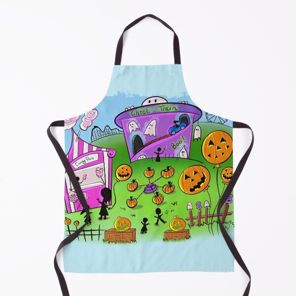 Item preview, Spooky Halloween Fairground: with Ghost Train designed and sold by ArtbyPriscilla.