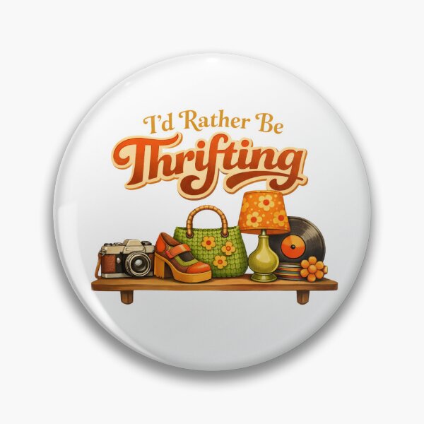 Item preview, I’d Rather Be Thrifting Retro Vintage Aesthetic 70s Design designed and sold by Luvahawb.