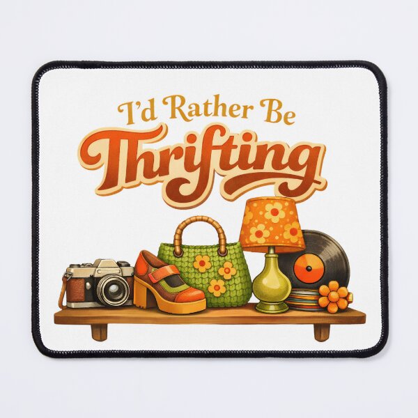 Item preview, I’d Rather Be Thrifting Retro Vintage Aesthetic 70s Design designed and sold by Luvahawb.
