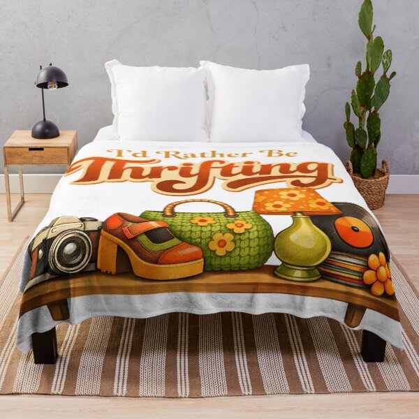 Item preview, I’d Rather Be Thrifting Retro Vintage Aesthetic 70s Design designed and sold by Luvahawb.