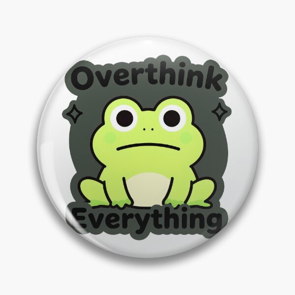 Item preview, Overthinking Frog – Funny Anxiety Meme Cute Frog designed and sold by AnimalAirtistry.