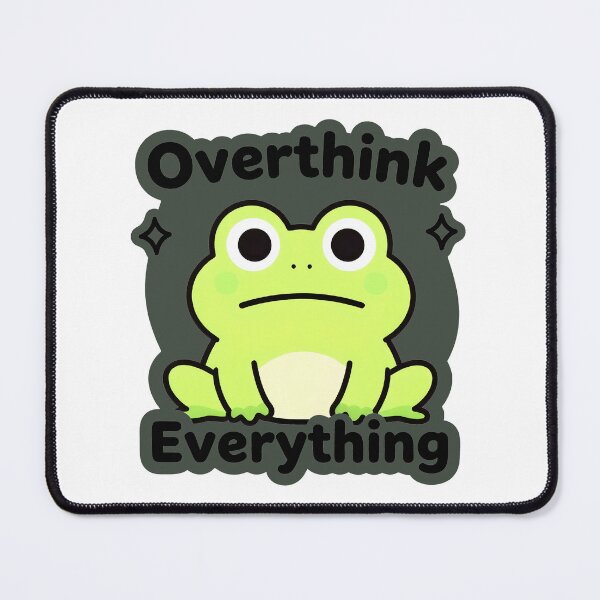 Item preview, Overthinking Frog – Funny Anxiety Meme Cute Frog designed and sold by AnimalAirtistry.