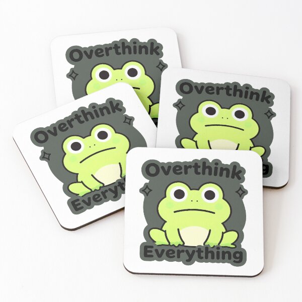 Item preview, Overthinking Frog – Funny Anxiety Meme Cute Frog designed and sold by AnimalAirtistry.