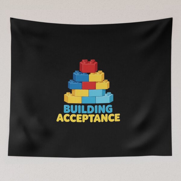 Item preview, Autism Building Blocks Shirt | Building Acceptance Toy Bricks designed and sold by MotivAura.
