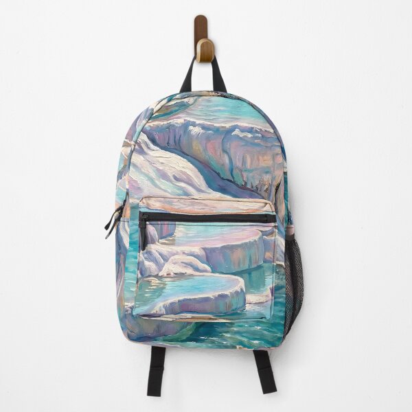 Item preview, Iridescent Pamukkale Thermal Pools in Turkey Painting, Cotton Palace Hot Springs in Türkiye designed and sold by matchakpop.