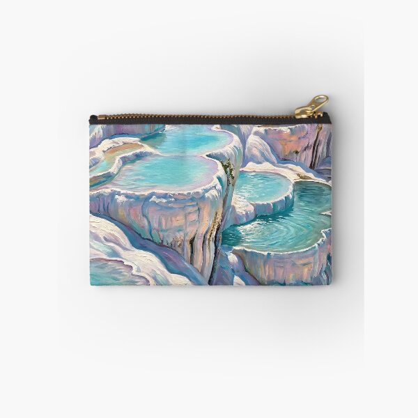 Item preview, Iridescent Pamukkale Thermal Pools in Turkey Painting, Cotton Palace Hot Springs in Türkiye designed and sold by matchakpop.