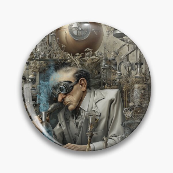 Item preview, Steampunk Alchemist Distilling Blue Gin designed and sold by CodeDistilled.