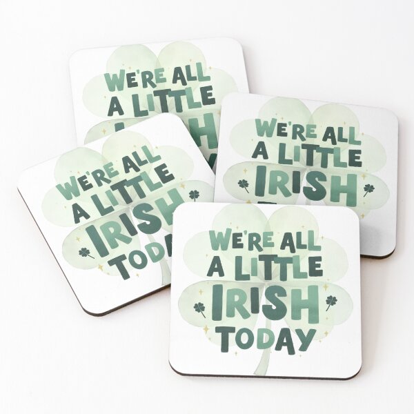 Item preview, We’re All a Little Irish Today Lucky Shamrock St Patrick’s Day Quote Design designed and sold by Wander & Whim Designs.