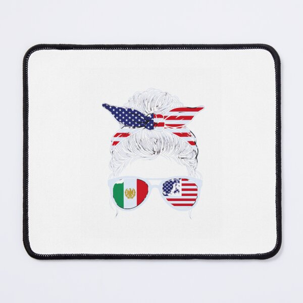 Item preview, Mexican American Messy Bun Woman Dual Heritage designed and sold by FormalDehyena.