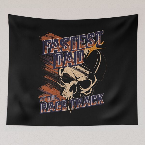 Item preview, Fastest Dad at the Race Track Funny Racing Dad Skull Motorsports designed and sold by CarantinedChaos.