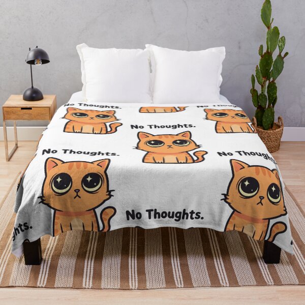 Item preview, No Thoughts - Cute Cat designed and sold by artaipix.