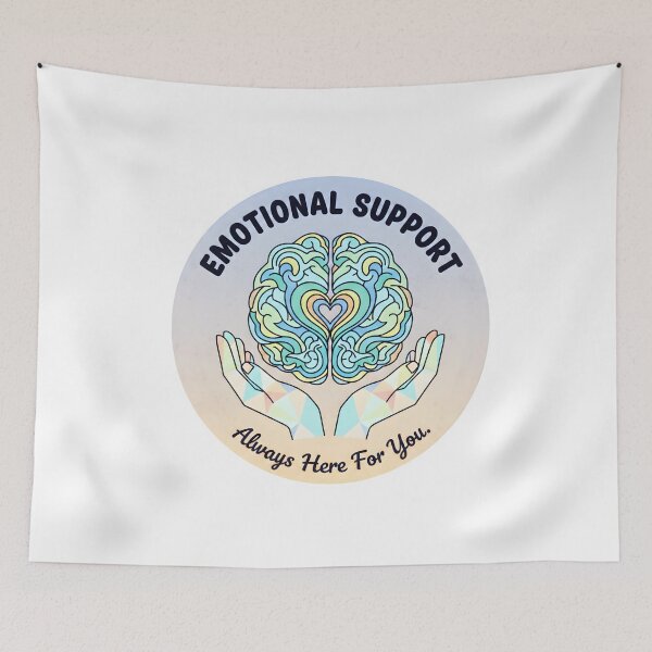Item preview, Emotional Support Brain Mental Health Awareness Badge designed and sold by Dakson Design - Fantasy Art.