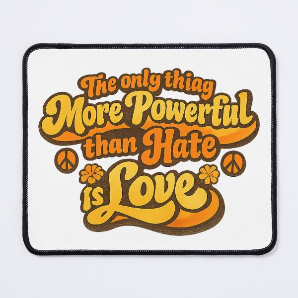 Item preview, Retro The Only Thing More Powerful Than Hate Is Love Design designed and sold by xghambo.