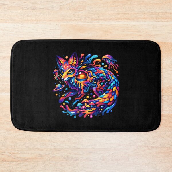 Item preview, Cosmic Psychedelic Fox with Galaxy and Mushrooms designed and sold by CrystalVanta.