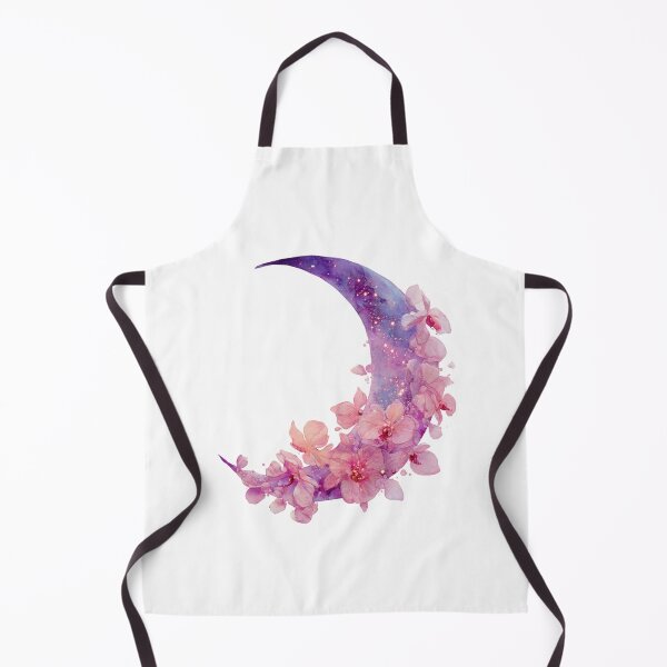 Item preview, Floral Crescent Moon – Pink Galaxy Watercolor Aesthetic Design designed and sold by MoonSoul Studio.