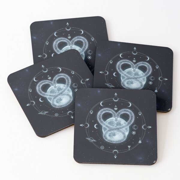 Item preview, Mystical Heart Snake Under Full Moon – Premium Spiritual Design designed and sold by Bittor18.
