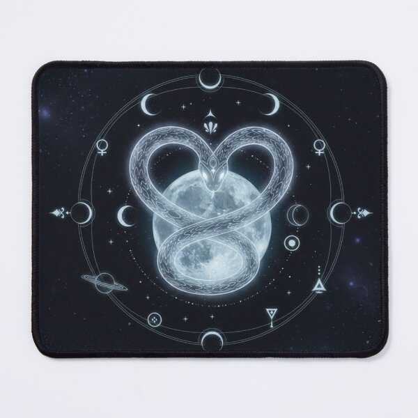 Item preview, Mystical Heart Snake Under Full Moon – Premium Spiritual Design designed and sold by Bittor18.