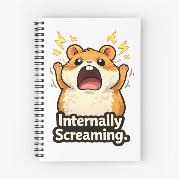 Item preview, Cute Hamster “Internally Screaming” – Funny Anxiety Meme Stressed Kawaii Hamster Quote designed and sold by Florarts.