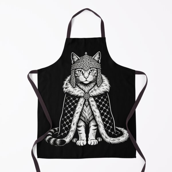 Item preview, Majestic Seated Cat – Medieval Engraving Illustration designed and sold by CatVibesStudio.