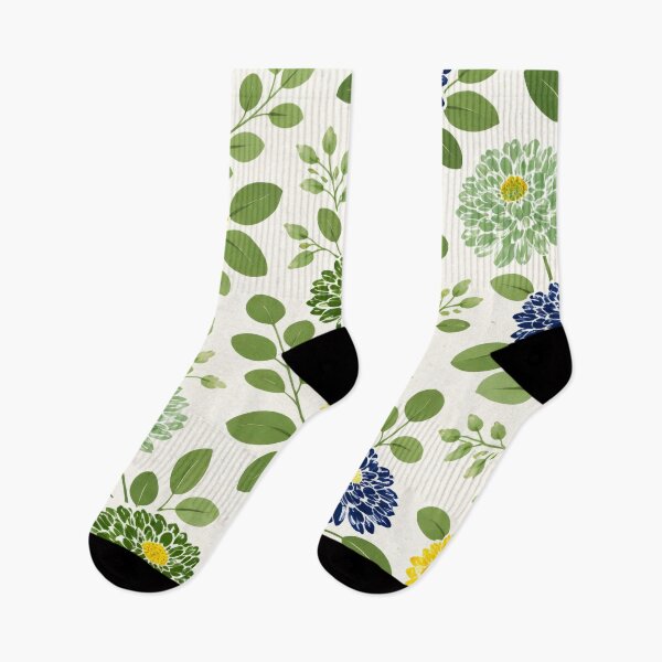 Item preview, Chrysanthemum With Fresh Eucalyptus on White Pattern designed and sold by scicilysimonee.