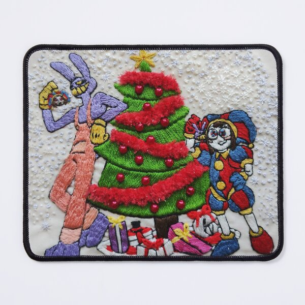 Item preview, Our First Christmas! Embroidery inspired art designed and sold by EGurrola.