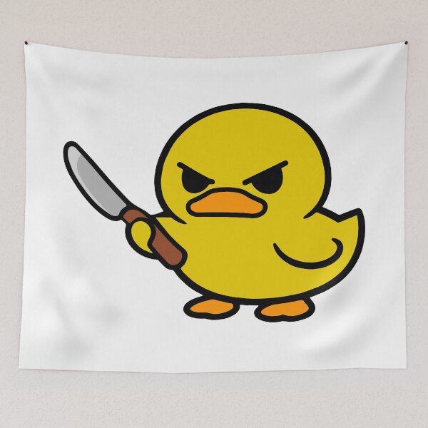 Item preview, Duck Mignon with a Butter Knife designed and sold by Panneaux et signalisations - NPOITEVIN.