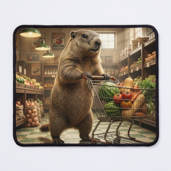 Item preview, Groundhog Goes Grocery Shopping designed and sold by Tridentulus.