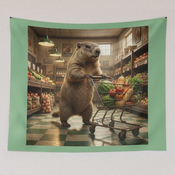Item preview, Groundhog Goes Grocery Shopping designed and sold by Tridentulus.