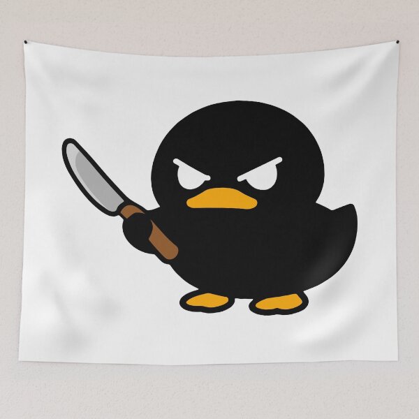 Item preview, Duck Mignon with a Butter Knife designed and sold by Panneaux et signalisations - NPOITEVIN.