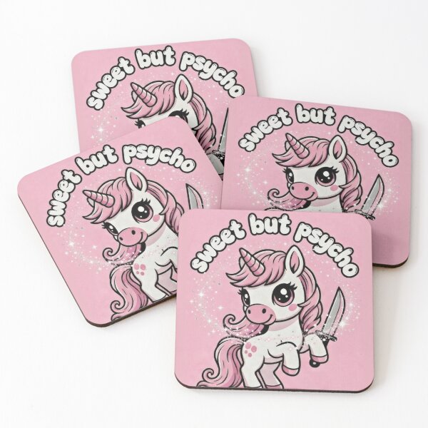 Item preview, Cute But Psycho Unicorn designed and sold by LauraMK.
