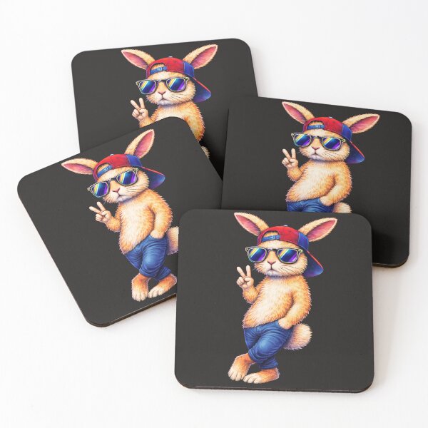 Item preview, Cool Street Bunny Peace Sign – Urban Hip Hop Rabbit Graphic designed and sold by JerdbordinShop.